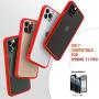 Mkeke Compatible with iPhone 11 Pro Case, Clear Anti-Scratch Shockproof Cases Cover for iPhone 11 Pro 5.8 inch-Red