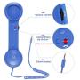 Cell Phone Handset, Retro Telephone Handset 3.5 mm Wired Anti Radiation Noise Reduction Receivers for iPhone, Android Mobile Phones, Smartphone (Dark Blue)