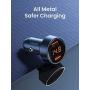 Car Charger Adapter, AINOPE Dual QC3.0 Port 6A/36W USB Car Charger All Metal Cigarette Lighter USB Charger Voltage Display Compatible with iPhone 11/11 pro/XR/X/XS/8, Samsung Note 8/S9/S10+/S8 - Black
