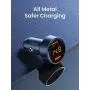 Car Charger Adapter, AINOPE Dual QC3.0 Port 6A/36W USB Car Charger All Metal Cigarette Lighter USB Charger Voltage Display Compatible with iPhone 11/11 pro/XR/X/XS/8, Samsung Note 8/S9/S10+/S8 - Black