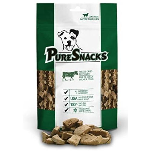PureSnacks Beef Liver Freeze-Dried Treats for Dogs