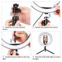 Ring Light, OUTAD 10.2" LED Selfie Ring Light with Tripod Stand & Phone Holder, Bluetooth Remote Shutter Desk Ring Light for iPhone/Android, 10 Brightness Level & 3 Light Modes, for Live Stream/Makeup