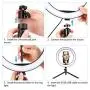 Ring Light, OUTAD 10.2" LED Selfie Ring Light with Tripod Stand & Phone Holder, Bluetooth Remote Shutter Desk Ring Light for iPhone/Android, 10 Brightness Level & 3 Light Modes, for Live Stream/Makeup