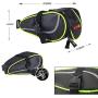 Ryhpez Bike Saddle Bag, Bicycle Bag Back Seat Pouch Mountain Bike Pocket Pack Waterproof Strap-on Seat Bag for Outdoor Night Safety Ride, Convenient with Reflective Stripes - Green