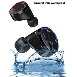 Wireless Earbuds, BLZK Latest Bluetooth 5.0 True Wireless Bluetooth Earbuds, with bass 3D Stereo Sound Wireless Headphones, Built-in Microphone LED Digital Shows Charging Charge (Black)