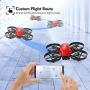 Potensic A30W FPV Drone with Camera, Mini RC Nano Quadcopter with Camera, Auto Hovering, Route Setting, Gravity Induction Mode and 500mAh Detachable Battery (red)