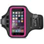 QUANFUN Sports Armband, Fitness Running Workout Gym Jogging Case Holder Arm Band Strap Compatible with iPhone 11 11pro Xs X 8/7 Galaxy S8 S7 Plus Edge Note8, Fits 5.5” to 6.5” Cell Phones-Rosy Pink