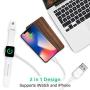 Blasses Watch Charger, 2 in 1 Magnetic Wireless Charging Cable 3.3ft Compatible with iPhone 11/11 Pro/XR/XS iWatch Charger and iWatch Series 1 2 3 4 5