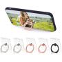 Phone Ring Cell Phone Ring Holder 360 Degree Rotation Phone Ring Holder Transparent Finger Ring Stand Kickstand Compatible Most of Smartphones Set of 5
