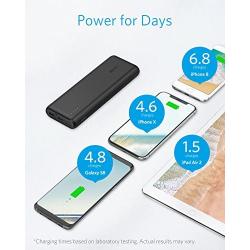 Portable Charger Anker PowerCore 20100mAh - Ultra High Capacity Power Bank with 4.8A Output and PowerIQ Technology, External Battery Pack for iPhone, iPad & Samsung Galaxy & More (Black)