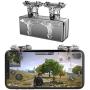 Newseego Mobile Game Controllers, Phone Triggers for Android & iOS, Shooter Sensitive Mobile Gaming Joysticks Aim & Fire Trigger for Knives Out/Rules of Survival (1 Pair Mobile Triggers) - Grey