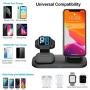 SimpJoy Wireless Charger, Wireless Charging Stand for iPhone AirPods Pro and Apple Watch, 3 in 1 Fast Charging Station Dock Works for iPhone 11/11 Pro Max/XR/XS/X/8/8 Plus (with iWatch Charger)…