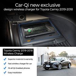 CarQiWireless Wireless Charging Pad for Toyota Camry Accessories, Wireless Charger Anti-Slip 3 Coils Console Center for Any Qi Enable Phone, for 2018 2019 2020 2021 Camry - Standard Charging