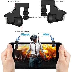 Mobile Game Controller 2 Pairs L1R1 Cellphone Gaming Trigger Sensitive Aim Keys Button Fire Shooter Gaming Grip and Gaming Joysticks for PUBG/Fortnite/Rules of Survival