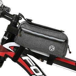 MOOCi Bicycle Mobile Phone Bag Front Frame Bag Detachable Touch Screen Bicycle Accessories Bag Handlebar Bag Suitable for Phones Below 6.4"