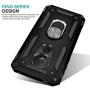 CasemartUSA Phone Case for [Motorola Moto E5 (XT1920DL)], [Ring Series][Black] Full Rotating Metal Ring Cover with Kickstand for Moto E5 (Tracfone, Simple Mobile, Straight Talk, Total Wireless)