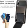 Vofolen Case for iPhone XS Max Case Wallet ID Slot Credit Card Holder Scratch Resistant Dual Layer Protective Bumper Rugged TPU Rubber Armor Hard Shell Case Cover for iPhone XS Max 10S Max (Gun Color)