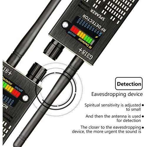 CaGuan Anti-Spy Wireless RF Signal Detector Set [2019 Latest Upgrade] Bug GPS Camera Signal Detector，for Hidden Camera GSM Listening Device GPS Radar Radio Scanner Wireless Signal Device Finder