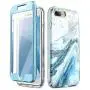 i-Blason Cosmo Glitter Clear Bumper Case for iPhone 8 Plus/iPhone 7 Plus, Blue