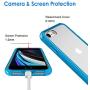 JETech Case for Apple iPhone SE 2020 2nd Generation, iPhone 8 and iPhone 7, 4.7-Inch, Shockproof Bumper Cover, Anti-Scratch Clear Back, Blue