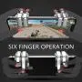 EMISH Mobile Game Controller for PUBG/Fornite/Knives Out/Rules of Survival/Call of Duty Gamepad Trigger Aim Button L1R1 L2 R2 Shooter Joystick for iPhone Android iPad Mini 5 Phone Game Pad Accesorios