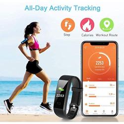 DCLife Health Exercise Watch, Fitness Trackers, Updated 2.3 Waterproof Activity Trackers Pedometer Smartwatch with Heart Rate and Sleep Monitor Clock IP68 Waterproof for Women Men, Android & iOS