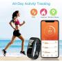 DCLife Health Exercise Watch, Fitness Trackers, Updated 2.3 Waterproof Activity Trackers Pedometer Smartwatch with Heart Rate and Sleep Monitor Clock IP68 Waterproof for Women Men, Android & iOS