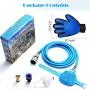 Companet Pet Dog Shower Sprayer Pet Bathing Scrubber Tool and Grooming Glove for Shower, Bath Tub, or Outdoor Garden Hose