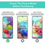 GESMA for Samsung Galaxy A51 Screen Protector with Camera Lens Protector, [3 Screen Protectors+2 Camera Protectors+1 Tray] Tempered Glass Screen Protector for Samsung Galaxy A51 4G(Clear)