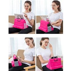 Pillow Tablet Stand for Ipad Stand Mult-Angle Tablet,with Phone Holder Lap Stand Mobile Phone Holder (Black)