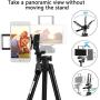 PEYOU Compatible for iPad iPhone Tripod, 50" Lightweight Aluminum Phone Camera Tablet Tripod + Wireless Remote + Universal 2 in 1 Mount Holder for Smartphone (Width 2.2-3.3"),Tablet (Width 4.3-7.3")
