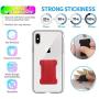 [2pc] Finger Strap Phone Holder - Ultra Thin Anti-Slip Universal Cell Phone Grips Band Holder for Back of Phone (Red)