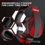 7100 Surround Gaming Headset Suitable for PS4 Xbox One Handle and Host Computer，PC、 Mac， be provided with Noise Reduction Microphone 、 with LED Color Light for Game Competition