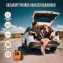 JETHAX Air Compressor Tire Inflator, 12V Portable Air Pump for Car Tires, Tire Pump with LED Light, Long Cable and Auto Shut Off Compatible with Car, Bicycle, Motorcycle, Balls, Inflatable Pool…