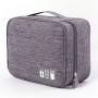 Portable Electronic Organizer Travel Accessories Cable Bag Universal Cord Storage Case Carrying for Charging Cable, Cell Phone, Power Bank,Mini Tablet(Gray)