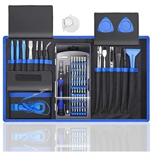 80 IN 1 Professional Computer Repair Tool Kit, Precision Laptop Screwdriver Set, with 56 Bit, Anti-Static Wrist and 24 Repair Tools, Suitable for Macbook, PC, Tablet, PS4, Xbox Controller Repair 80 IN 1 Professional Computer Repair Tool Kit, Precision Laptop Screwdriver Set, with 56 Bit, Anti-Static Wrist and 24 Repair Tools, Suitable for Macbook, PC, Tablet, PS4, Xbox Controller Repair