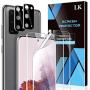 LK [2 Pack] Screen Protector + [2 Pack] Camera Lens Protector for Samsung Galaxy S20 (6.2 inch), [Positioning Tool] [In-Display Fingerprint Support] HD Ultra-Thin, Anti-Scratch, Flexible TPU Film