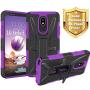 HNHYGETE Designed for LG STYLO 5 Plus(2019) Case,LG Stylo 5,LG Stylo 5V, Cell Phone Case,Dual Layer Heavy Duty Non Slip Shockproof Bumper Rugged Support Protective Cover (Purple)