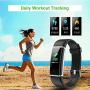 YAMAY Fitness Tracker with Heart Rate Monitor, Fitness Watch Activity Tracker Smart Watch with Sleep Monitor 14 Sports Mode,Pedometer Watch for Kids Men Women (Color Screen,IP68 Waterproof)