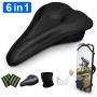 Comfort Gel Bike Seat Cover with Bike Phone Mount, Water&Dust Resistant Cover, Face Cover Scarf, Arm Sleeves, Reflective Band - 6 in 1 Cycling Accessories for Mountain and Road Cycling Comfort Gel Bike Seat Cover with Bike Phone Mount, Water&Dust Resistant Cover, Face Cover Scarf, Arm Sleeves, Reflective Band - 6 in 1 Cycling Accessories for Mountain and Road Cycling