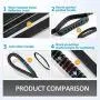 IOKHEIRA Dog Leash, 4-in-1 Multifunctional Dog Leashes for Medium & Large Dogs with Car Seat Belt, 4-6 FT Strong Bungee Dog Leash (Black, Bungee Dog Leash with Safety Seatbelt) IOKHEIRA Dog Leash, 4-in-1 Multifunctional Dog Leashes for Medium & Large Dogs with Car Seat Belt, 4-6 FT Strong Bungee Dog Leash (Black, Bungee Dog Leash with Safety Seatbelt)