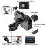 Waterproof Motorcycle Phone Holder Wireless Charger and USB 3.0 Quick Charge Phone Mount 2 in 1 360 Rotation Fit 22-32mm Handlebar or Rear-View Mirror 12-24V Vehicles