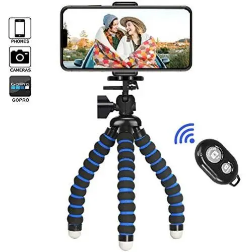 Phone Tripod,iPhone Tripod Portable Flexible Camera Stand Mini Holder with Wireless Remote Shutter and Universal Clip for Android Cell Phone Samsung Sports Camera GoPro Phone Tripod,iPhone Tripod Portable Flexible Camera Stand Mini Holder with Wireless Remote Shutter and Universal Clip for Android Cell Phone Samsung Sports Camera GoPro