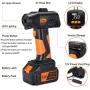 Cordless Tire Inflator, Breezz Portable Air Compressor with Digital Pressure Gauge Air Pump Including Rechargeable Li-ion Battery and 12V Car Power Cord