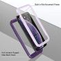 Eonfine iPhone X Case/iPhone Xs Case, Built-in Screen Protector Real 360° Full Body Protection Heavy Duty Shockproof Rugged Cover Skin for iPhone X/Xs 5.8inch (Purple/Clear)