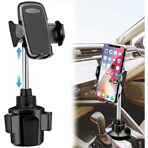 Lorima Car Phone Cup Holder, Adjustable Phone Holder Phone Mount for iPhone 11 Pro/XR/XS Max/X/8/7 Plus/6s SE Samsung Galaxy