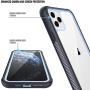 SPIDERCASE for iPhone 11 Pro Max Case, Built-in Screen Protector Full Heavy Duty Protection Shockproof Anti-Scratched Rugged Case for iPhone 11 Pro Max 6.5 inch 2019 (Blue+Clear)