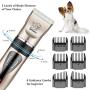 Yabife Dog Clippers, USB Rechargeable Cordless Dog Grooming Kit, Electric Pets Hair Trimmers Shaver Shears for Dogs and Cats, Quiet, Washable, with LED Display