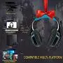 Gaming Headset for Xbox One,PS4,PC,Laptop,Tablet with Mic,Pro Over Ear Headphones,Two Free 3.5mm Y Splitter,Noise Canceling,USB Led Light,Stereo Bass Surround for Kids,Mac,Smartphones