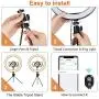 LED Ring Light 10" with Tripod Stand & Phone Holder for Live Stream/Makeup/YouTube, Selfie Ring Light with 3 Light Modes & 10 Brightness Level & Camera Remote Shutter LED Ring Light 10" with Tripod Stand & Phone Holder for Live Stream/Makeup/YouTube, Selfie Ring Light with 3 Light Modes & 10 Brightness Level & Camera Remote Shutter
